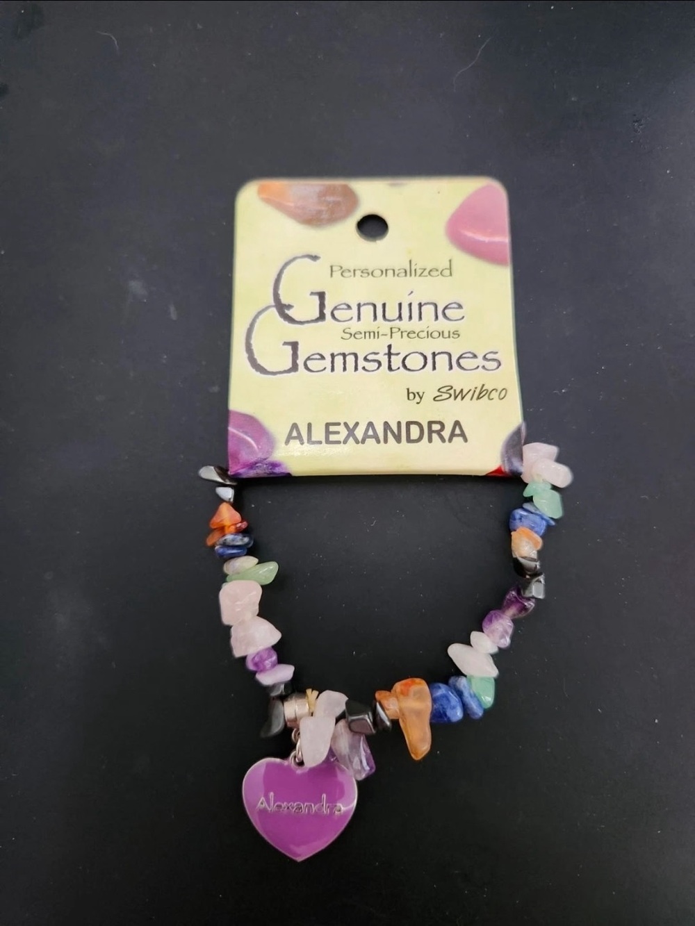 Alexandra Personalized Bracelet Semi-Precious Gemstones NEW